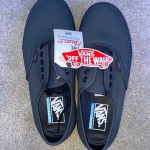 Black comfy cush Vans